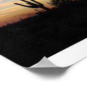Phoenix Arizona cactus sunset Poster (Hoek)