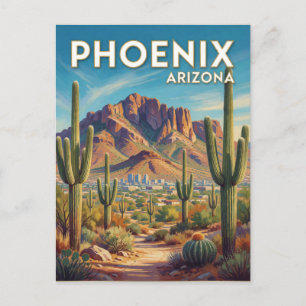 Phoenix Arizona Camelback Mountain Reis Kunst Briefkaart