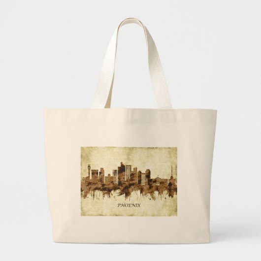 Phoenix Arizona Cityscape Grote Tote Bag (Voorkant)