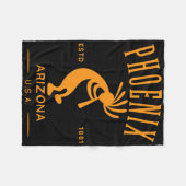 Phoenix Arizona Dancing Kokopelli Design Fleece Deken (Voorkant (Horizontaal))