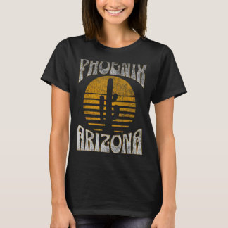 Phoenix Arizona Desert Cactus Retro Sunset Outdoor T-shirt