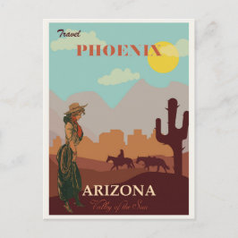 Phoenix Arizona Desert Cowgirl Briefkaart