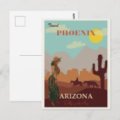  Phoenix Arizona Desert Cowgirl Briefkaart (Voorkant / Achterkant)