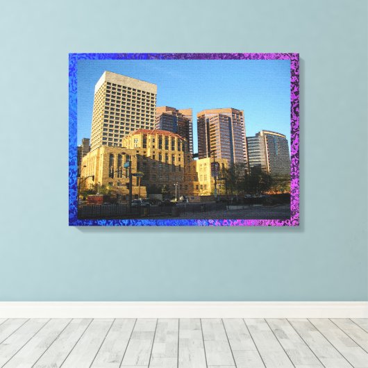 Phoenix, Arizona Downtown Canvas Afdruk (Insitu (Houten vloer))