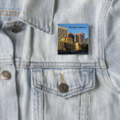 Phoenix, Arizona Downtown Vierkante Button 5,1 Cm (In situ)