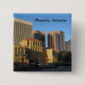 Phoenix, Arizona Downtown Vierkante Button 5,1 Cm (Voorkant)