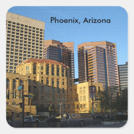 Phoenix, Arizona Downtown Vierkante Sticker