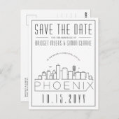 Phoenix, Arizona | Gestileerde skyline De datum op Briefkaart (Voorkant / Achterkant)