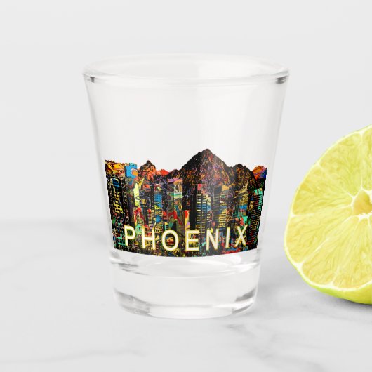 Phoenix, Arizona, graffiti Shot Glass Glas (Voorkant)