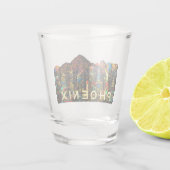 Phoenix, Arizona, graffiti Shot Glass Shot Glas (Achterkant)