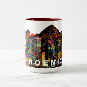 Phoenix, Arizona, graffiti Tweekleurige Koffiemok (Center)