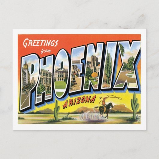 Phoenix Arizona Greetings uit de Verenigde Staten Briefkaart (Voorkant)
