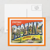 Phoenix Arizona Greetings uit de Verenigde Staten Briefkaart (Voorkant / Achterkant)