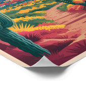 Phoenix Arizona Illustration Travel Art Vintage Poster (Hoek)