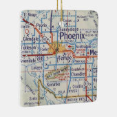 Phoenix Arizona  Kaart voor kerstversiering Keramisch Ornament (Rechts)
