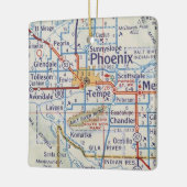 Phoenix Arizona  Kaart voor kerstversiering Keramisch Ornament (Links)