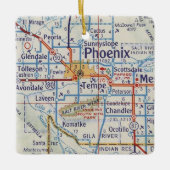Phoenix Arizona  Kaart voor kerstversiering Keramisch Ornament (Voorkant)