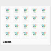 Phoenix Arizona Mid Century, Pop Art, Vierkante Sticker (Vel)