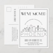 Phoenix, Arizona Modern Deco | Nieuw Adres Aankondigingskaart (Voorkant / Achterkant)