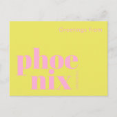 Phoenix Arizona modern roze rood Briefkaart (Voorkant)