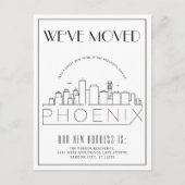 Phoenix, Arizona Moderne Deco | Adres Gewijzigd Aankondigingskaart (Voorkant)