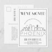 Phoenix, Arizona Moderne Deco | Nieuw Adres Aankondigingskaart (Voorkant / Achterkant)