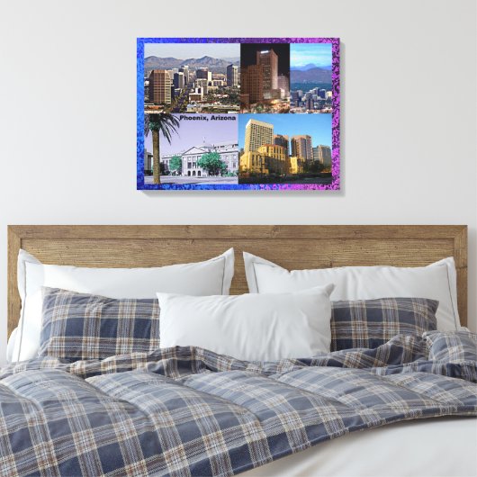 Phoenix Arizona Montage Canvas Afdruk (Insitu (Slaapkamer))
