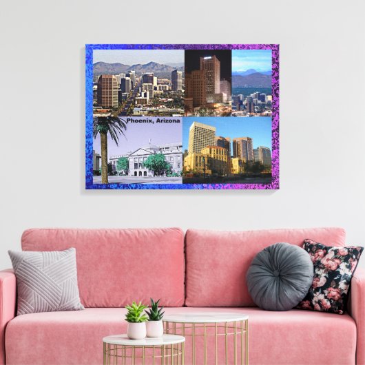 Phoenix Arizona Montage Canvas Afdruk (Insitu (Woonkamer))