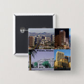 Phoenix Arizona Montage Vierkante Button 5,1 Cm (Voorkant /achterkant)