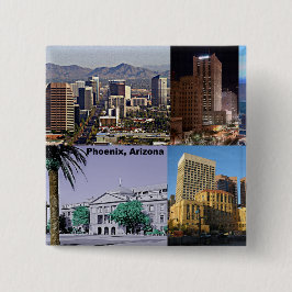 Phoenix Arizona Montage Vierkante Button 5,1 Cm