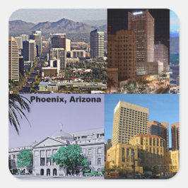 Phoenix Arizona Montage Vierkante Sticker