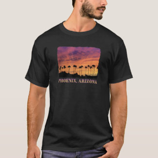 Phoenix Arizona Mooie palmbomen zonsondergang kleu T-shirt