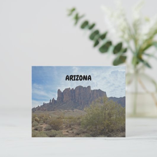 Phoenix Arizona Mountains in de woestijngroet Briefkaart (Staand voorkant)