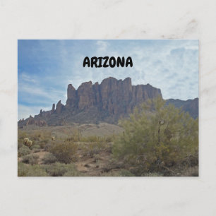 Phoenix Arizona Mountains in de woestijngroet Briefkaart