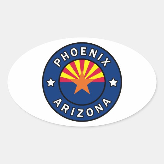 Phoenix Arizona Ovale Sticker (Voorkant)
