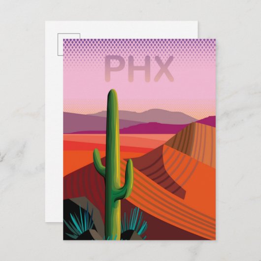 Phoenix Arizona | Reisposter Briefkaart (Voorkant / Achterkant)