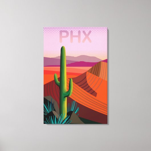 Phoenix Arizona | Reisposter Canvas Afdruk (Voorkant)