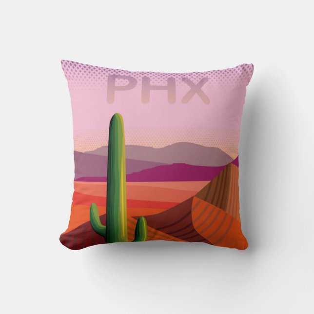 Phoenix Arizona | Reisposter Kussen (Voorkant)