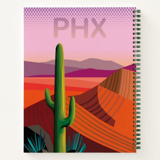 Phoenix Arizona | Reisposter Notitieboek (Achterkant)