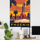 Phoenix, Arizona, reizen Poster (Thuiskantoor)