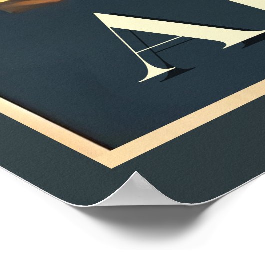 Phoenix Arizona Retro Reizen Poster (Hoek)