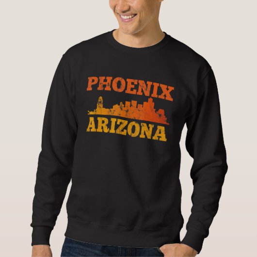 Phoenix Arizona Retro Sunset Skyline 1 Trui (Voorkant)