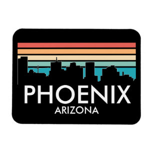 Phoenix Arizona Retro Sunset Skyline Magneet