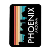 Phoenix Arizona Retro Sunset Skyline Magneet (Verticaal)