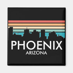 Phoenix Arizona Retro Sunset Skyline Magneet