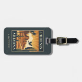 Phoenix Arizona Retro Travel Poster Custom Bagagelabel (Voorkant horizontaal)