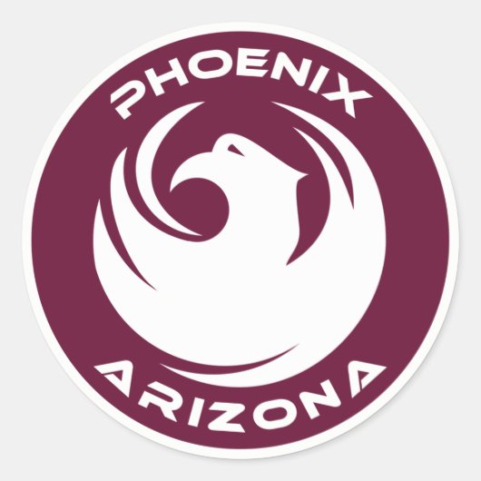 Phoenix, Arizona Ronde Sticker (Voorkant)