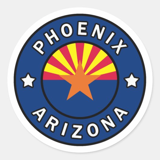 Phoenix Arizona Ronde Sticker (Voorkant)