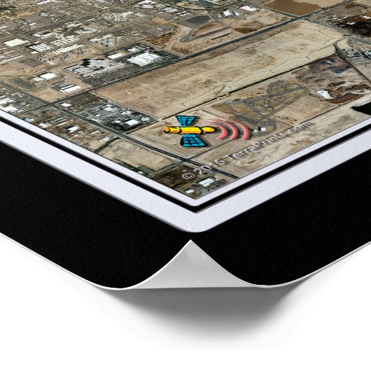 Phoenix Arizona Satellite Poster Map (Hoek)