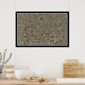 Phoenix Arizona Satellite Poster Map (Keuken)